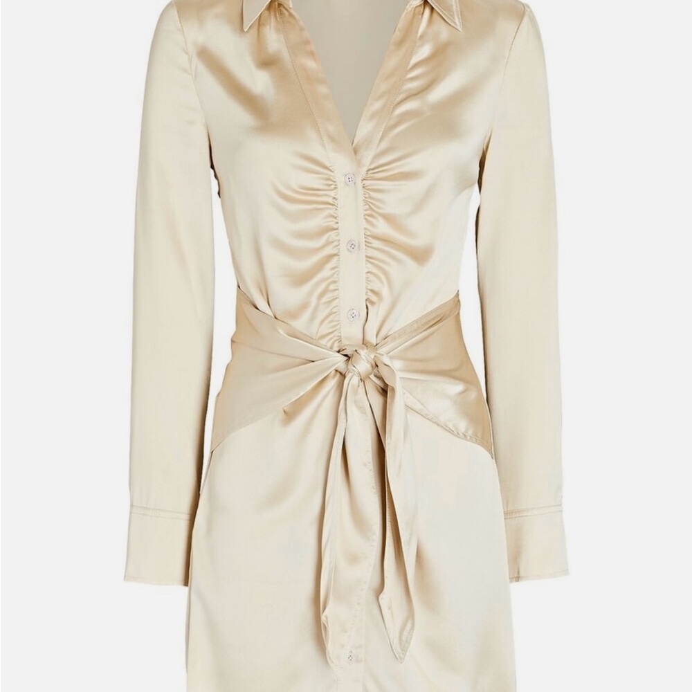 INTERMIX Cream Long Sleeve Dress